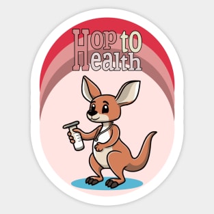 Hop to Health, Kangaroo Sticker